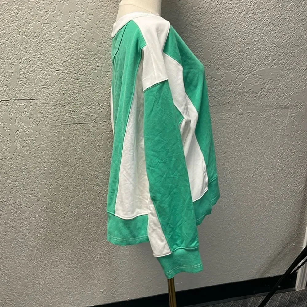 Green and White Sweatshirt - Picture 2 of 4